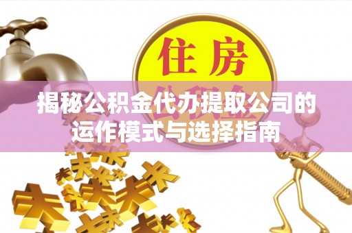 陇南揭秘公积金代办提取公司的运作模式与选择指南