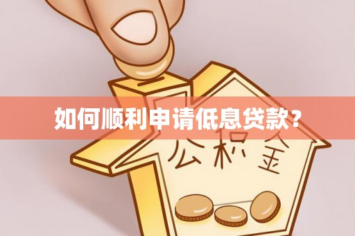 陇南如何顺利申请低息贷款？