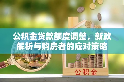 陇南公积金贷款额度调整，新政解析与购房者的应对策略