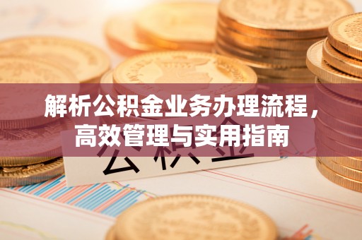 陇南解析公积金业务办理流程，高效管理与实用指南