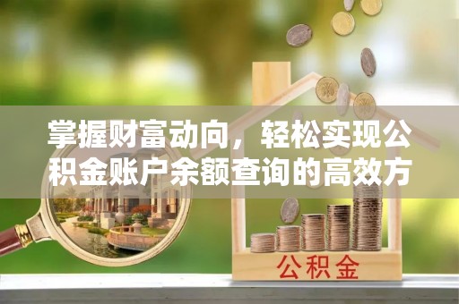 陇南掌握财富动向，轻松实现公积金账户余额查询的高效方式