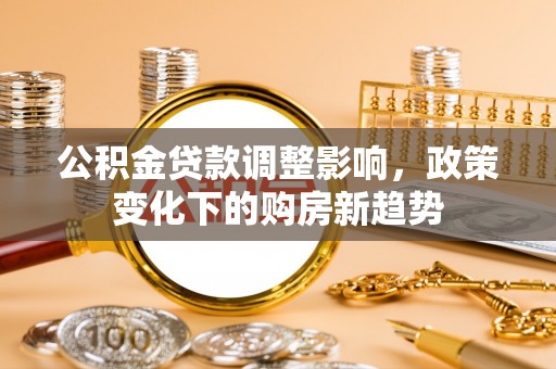 陇南公积金贷款调整影响，政策变化下的购房新趋势