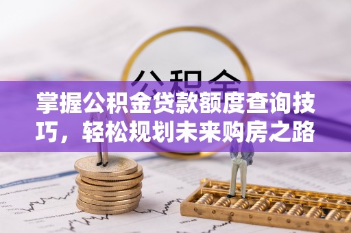 陇南掌握公积金贷款额度查询技巧，轻松规划未来购房之路